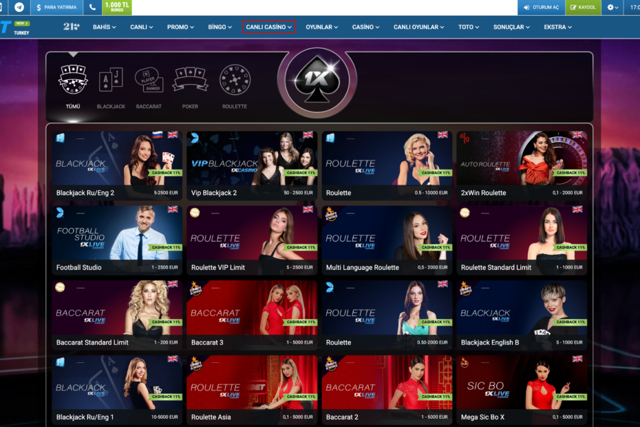 1xbet Blackjack